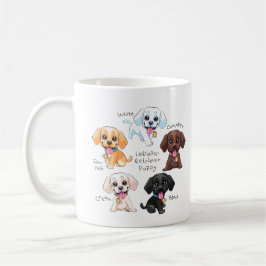 Taza De Café Colorido Labrador Recuperador Puppy Pack, Perro Cu