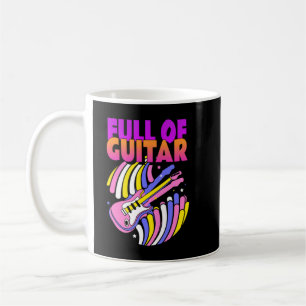 Taza De Café Colorido Lleno De Guitarra