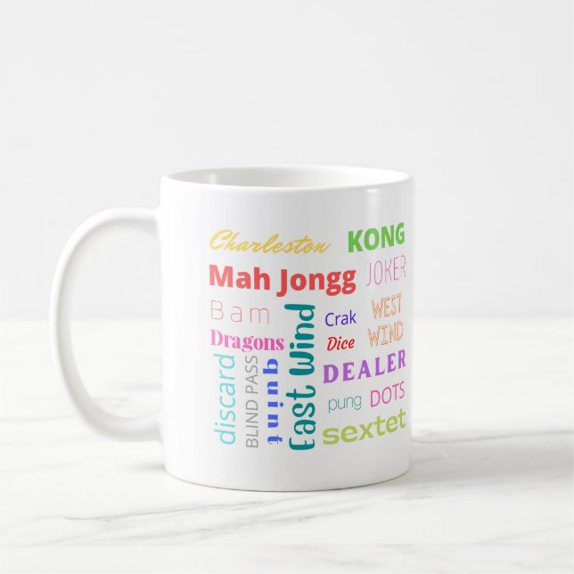 Taza De Café Colorido Mah Jongg Mug (Izquierda)