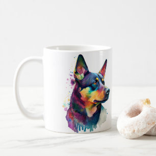 Taza De Café Colorido Mascota australiano del perro Kelpi Coffe