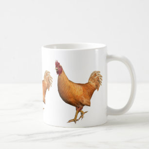 Taza De Café Colorido Naranja Rooster
