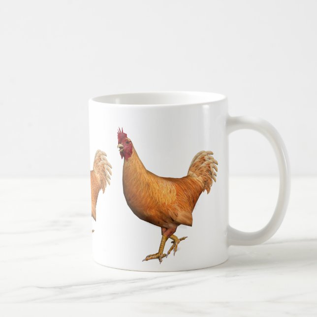 Taza De Café Colorido Naranja Rooster (Derecha)