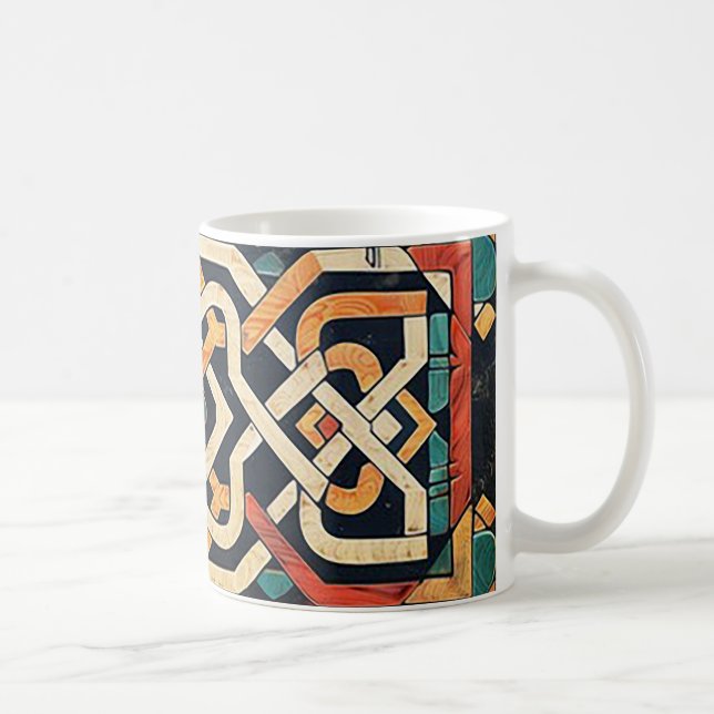 Taza De Café "Colorido nudo celta" (Derecha)