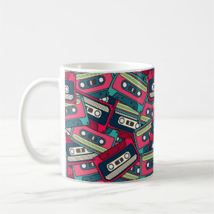 Taza De Café Colorido Patrón de Casete Irregular Sin Sello. Uni
