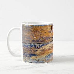 Taza De Café Colorido patrón de pared de piedra natural en una