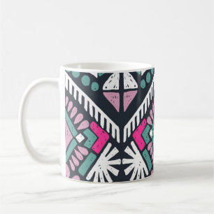 Taza De Café Colorido patrón étnico tribal sin fisuras