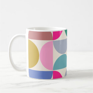 Taza De Café Colorido Patrón Resumen Moderno del Siglo Medio