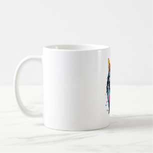Taza De Café colorido perro Husky siberiano al estilo PopArt