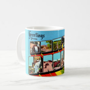 Taza De Café Colorido Retro Carolina del Norte 