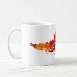 Taza De Café Colorido Skyline de La ciudad de Los Ángeles