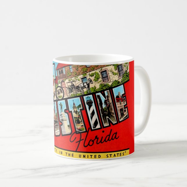 Taza De Café Colorido St Augustine Florida  (Anverso derecho)