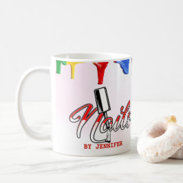 Taza De Café Colorido y personalizado Nail Tech Mug