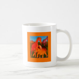 Taza De Café Coloridos colores africanos de safari animal salva