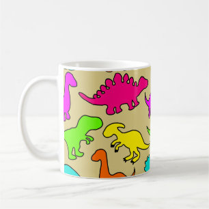 Taza De Café Coloridos Dinosaurios Café Mug