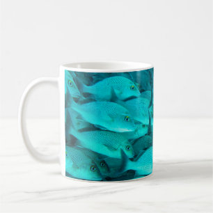 Taza De Café Coloridos peces tropicales y arrecifes de coral en