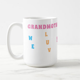 Taza De Café Coloridos personalizados te queremos abuela