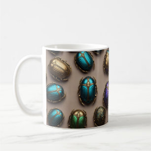 Taza De Café Coloridos Scarabis Egipcios