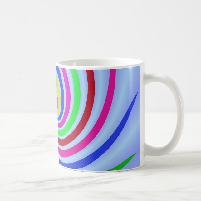 Taza De Café Coloridos Swirls (Derecha)