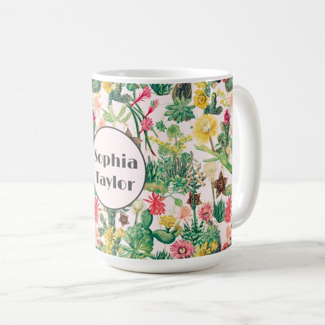 Taza De Café Colorosa colección de cactus de época (Anverso derecho)