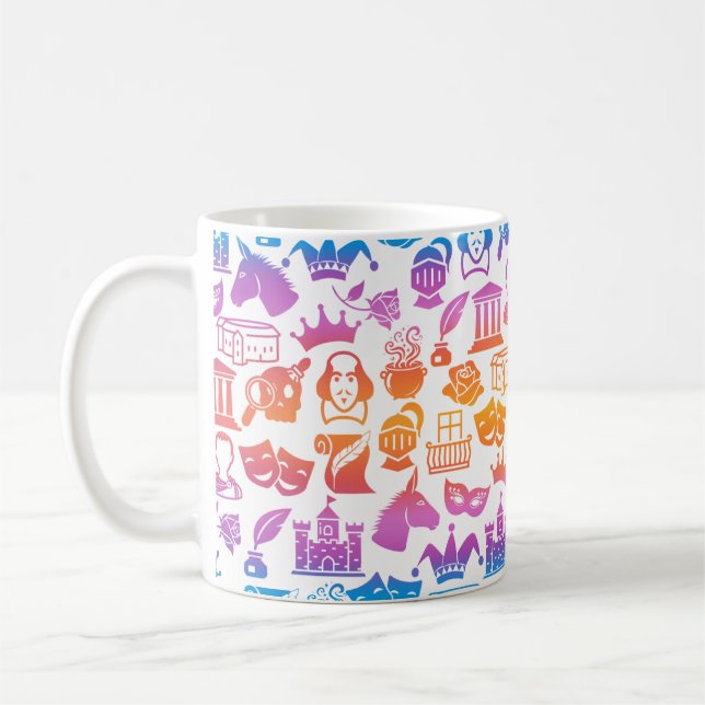 Taza De Café Colorul Shakespeare Lover Mug (Izquierda)