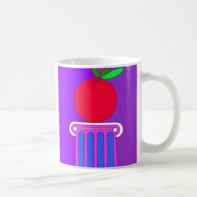 Taza De Café columna con la manzana (Derecha)