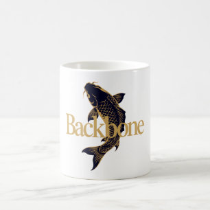 Taza De Café Columna vertebral – Koi japonés símbolo de fuerza