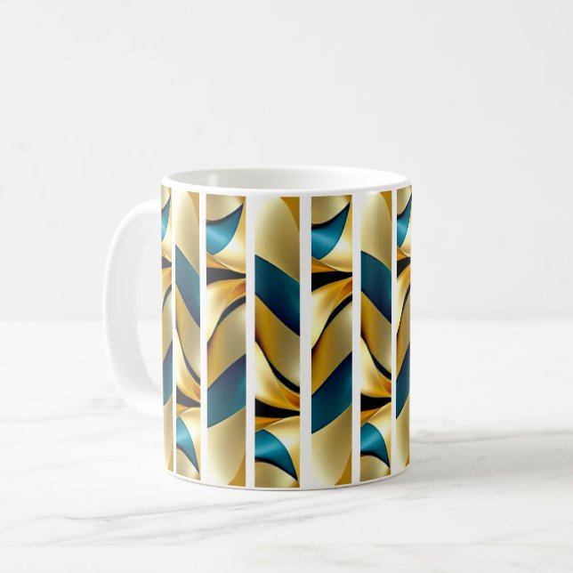 Taza De Café Columnas de cinta abstractas (Anverso izquierdo)