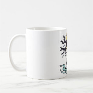 Taza De Café Columpio de árbol embrujado bajo la luz de la luna