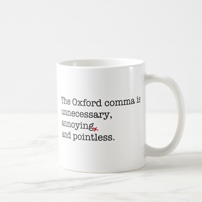 Taza De Café Coma de Anti-Oxford (Derecha)