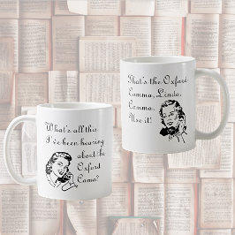 Taza De Café Coma de Oxford no coma con damas retro