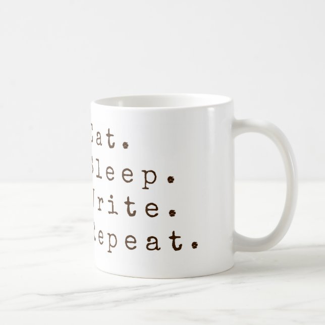 Taza De Café Coma, duerma, escriba, repita (Derecha)