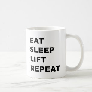 Taza De Café Coma, duerma, levante, repita