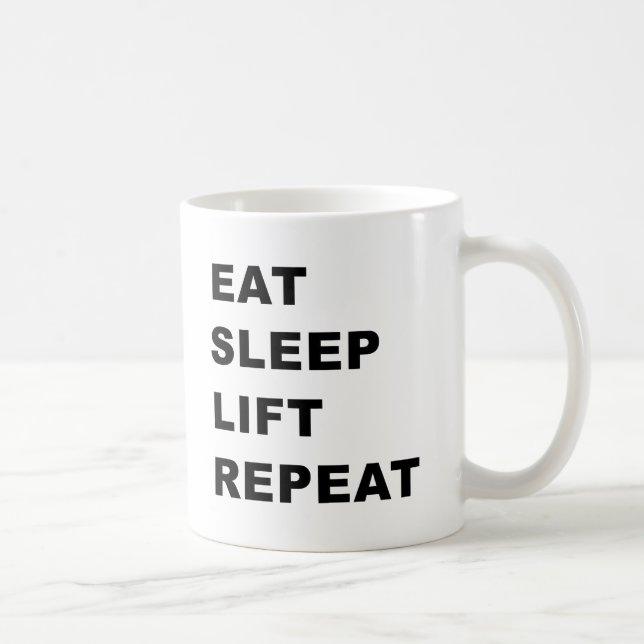 Taza De Café Coma, duerma, levante, repita (Derecha)