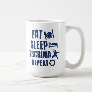 Taza De Café Coma el escrima del sueño