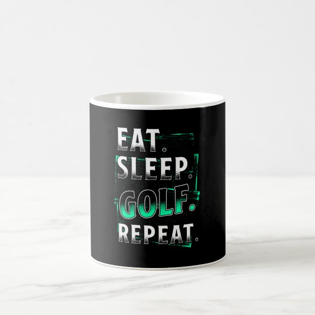 Taza De Café Coma el Golf Sleep Repetir (Centro)