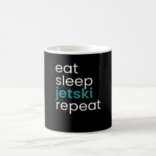 Taza De Café Coma el Jetski de sueño repetido