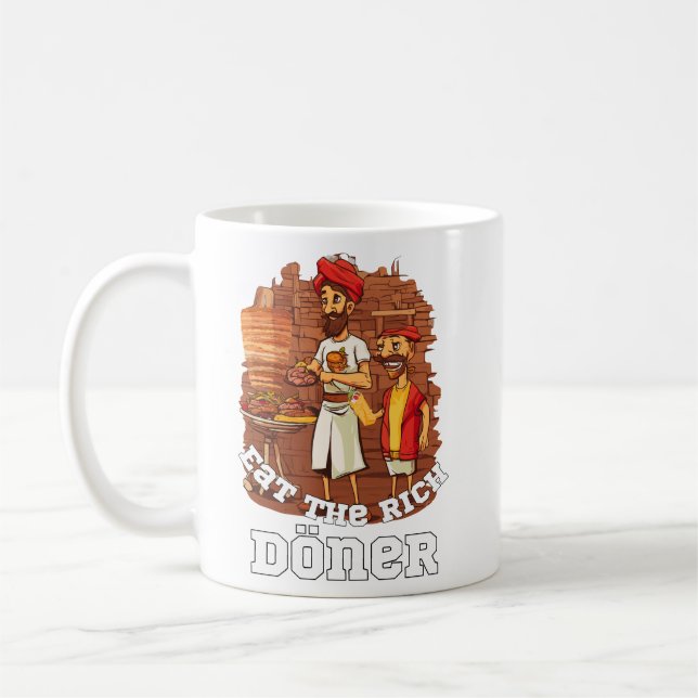 Taza De Café Coma El Rico Donante Döner (Izquierda)