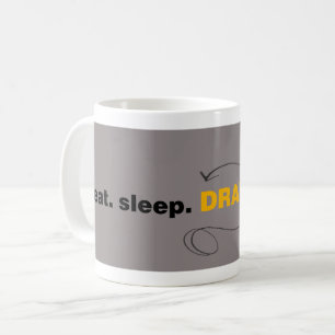 Taza De Café Coma el Sleep Draw Repetir el café Tea Mug Cup re