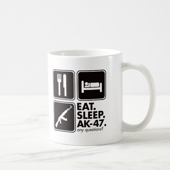 Taza De Café Coma el sueño AK-47 - negro (Derecha)