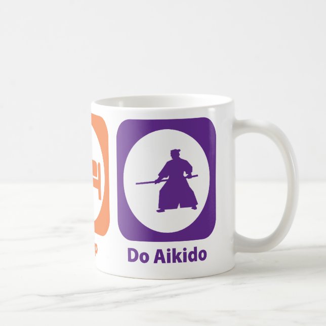 Taza De Café Coma el sueño hacen Aikido (Derecha)