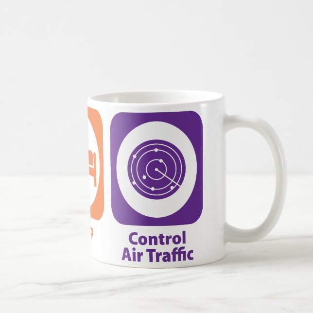 Taza De Café Coma el tráfico aéreo del control del sueño (Derecha)