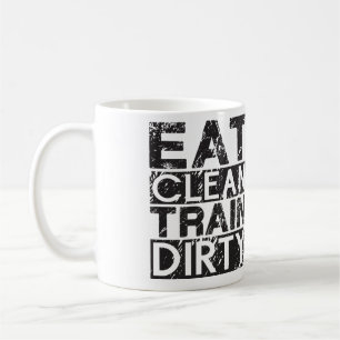 Taza De Café Coma el tren limpio sucio