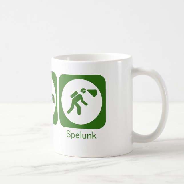 Taza De Café Coma el VERDE del spelunk del sueño (Derecha)