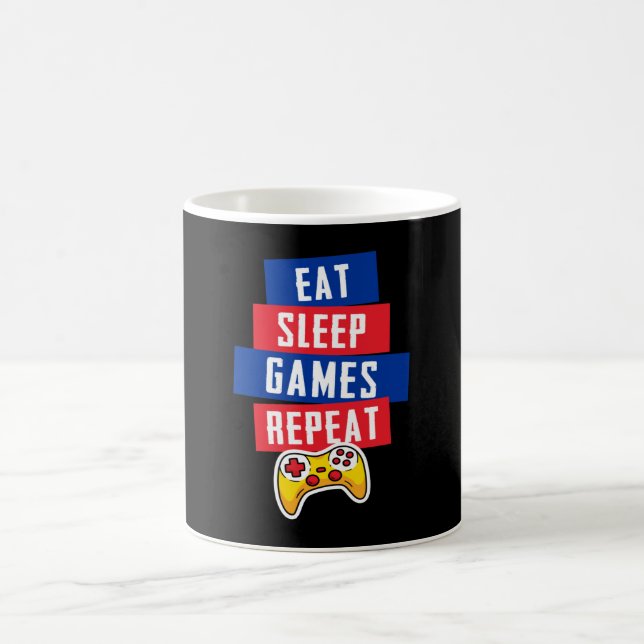 Taza De Café Coma juegos de sueño repetidamente juegos de video (Centro)
