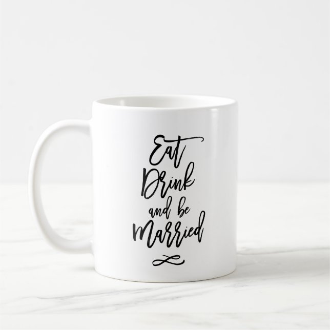 Taza De Café Coma la bebida y esté casado (Izquierda)