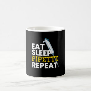 Taza De Café Coma la microbiología repetida de pipeta para dor