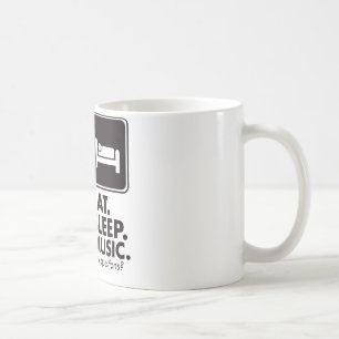Taza De Café Coma la música del sueño - negro