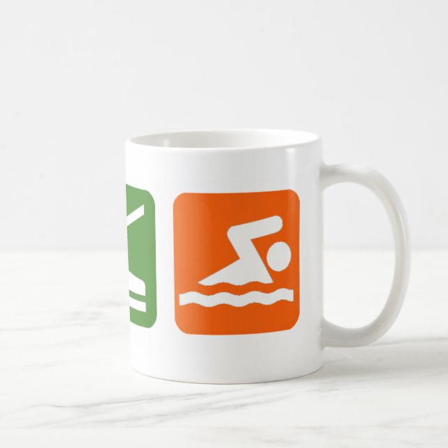 Taza De Café Coma la natación del sueño (Derecha)