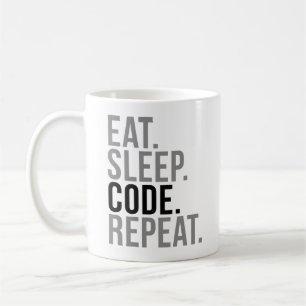 Taza De Café Coma la repetición del código del sueño