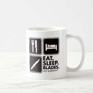 Taza De Café Coma las cuchillas del sueño - negro